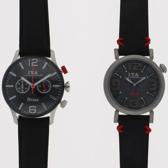 I.T.A. Watches Ref:22.00.04 / Ref:29.00.04 Stainless Steel/leather Quartz